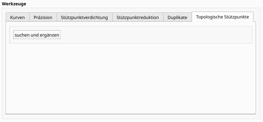 Werkzeug topologische Stützpunkte